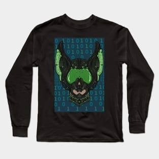 "B4T-BLU3" Mask Design Long Sleeve T-Shirt